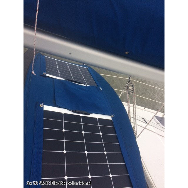 70 Watt Flexible Marine Solar Panel - Sunpower A+ Grade 24.4% Efficient Cells