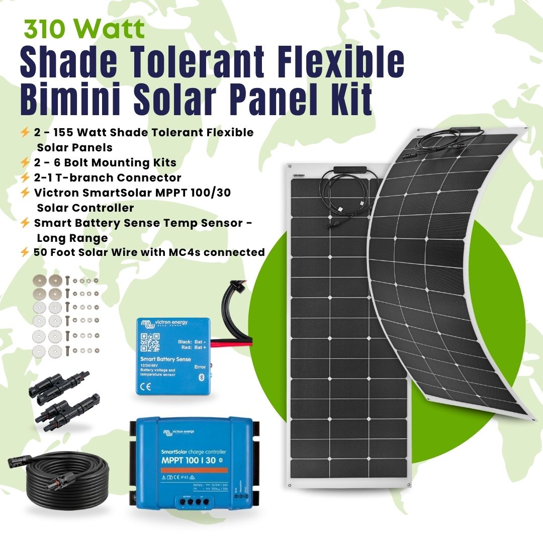 310 Watt Shade Tolerant Flexible Solar Panel Kit | 24.4% efficient