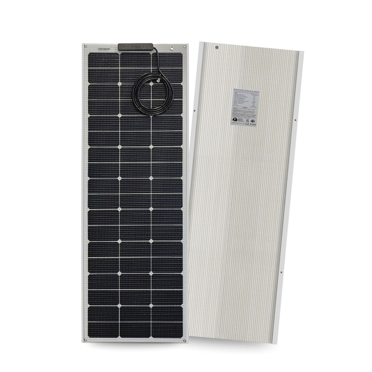 100 Watt Walkable Semi Rigid Shade Tolerant Solar Panel - Sunpower A+ Grade 24.4% Efficient Cells