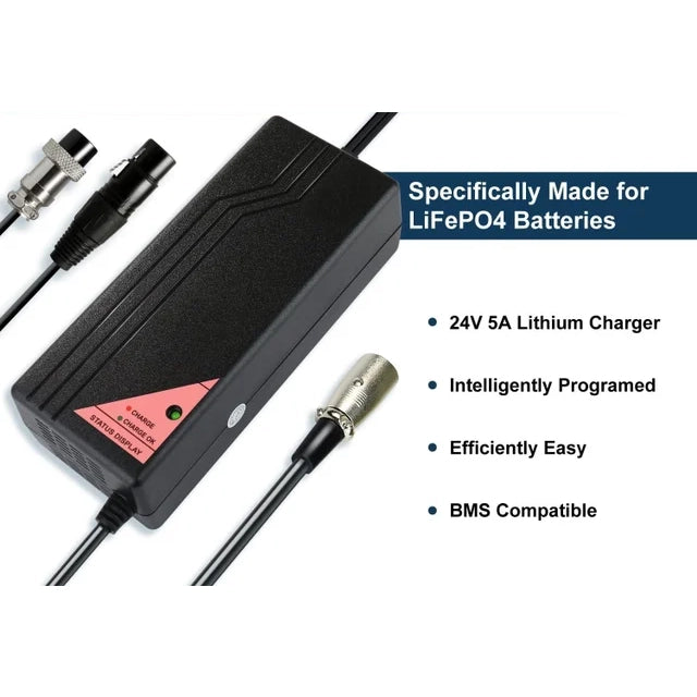 LiFePO4 Battery Charger for Mobility Vehicles