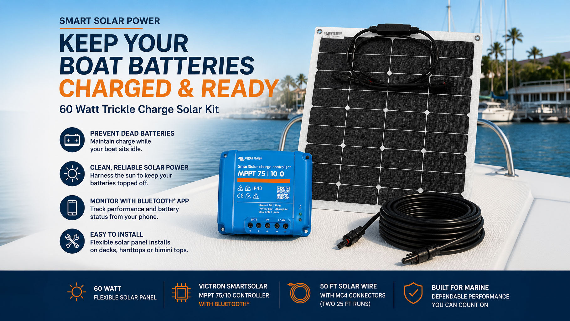 What Is a Solar Trickle Charger? A Smarter Way to Keep Boat Batteries Charged