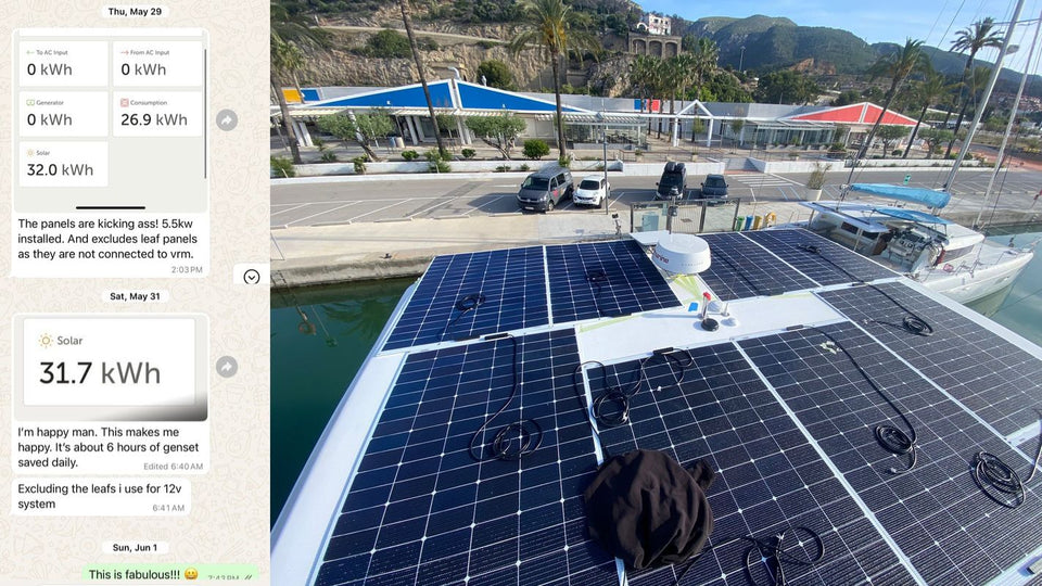 5700 Watt Marine Solar System for 53 foot Lagoon Catamaran