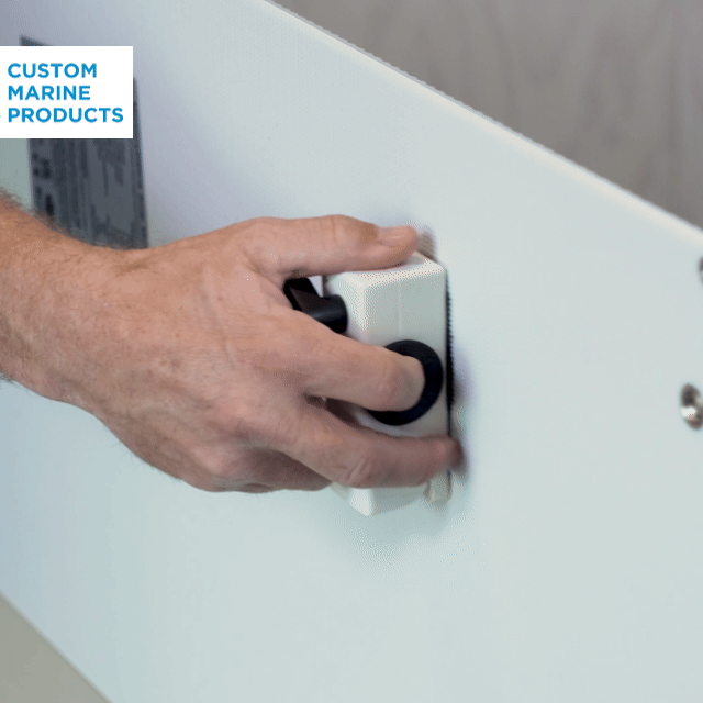 100W Rail Mounted Carbon Fiber Marine Solar Panel with Seadog Brackets