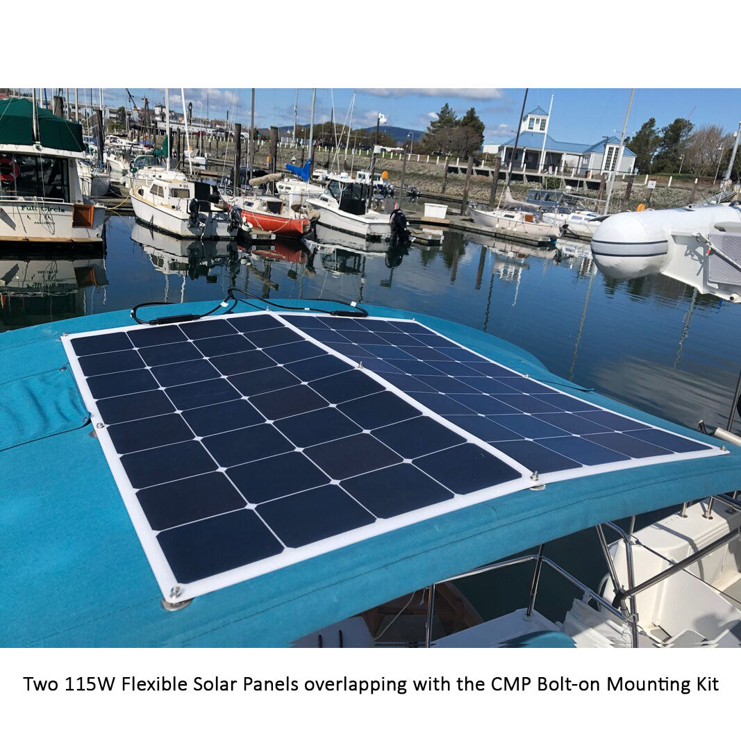 115 Watt Flexible Marine Solar Panel - Sunpower A+ Grade 24.4% Efficient Cells
