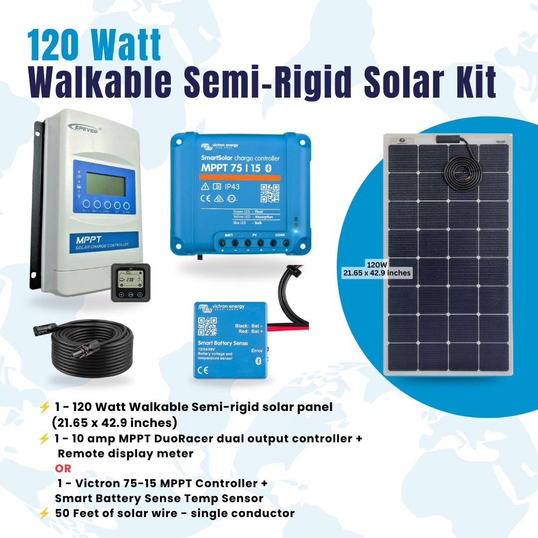 120W Walkable Semi-Rigid Solar Kit