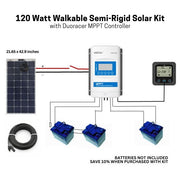120W Walkable Semi-Rigid Solar Kit with Duoracer MPPT Controller