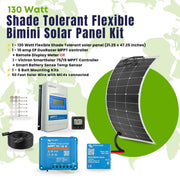 130 Watt Bimini Mount Flexible Solar Kit
