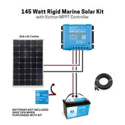 145W Rigid Marine Solar Panel Kit with Victron MPPT Controller