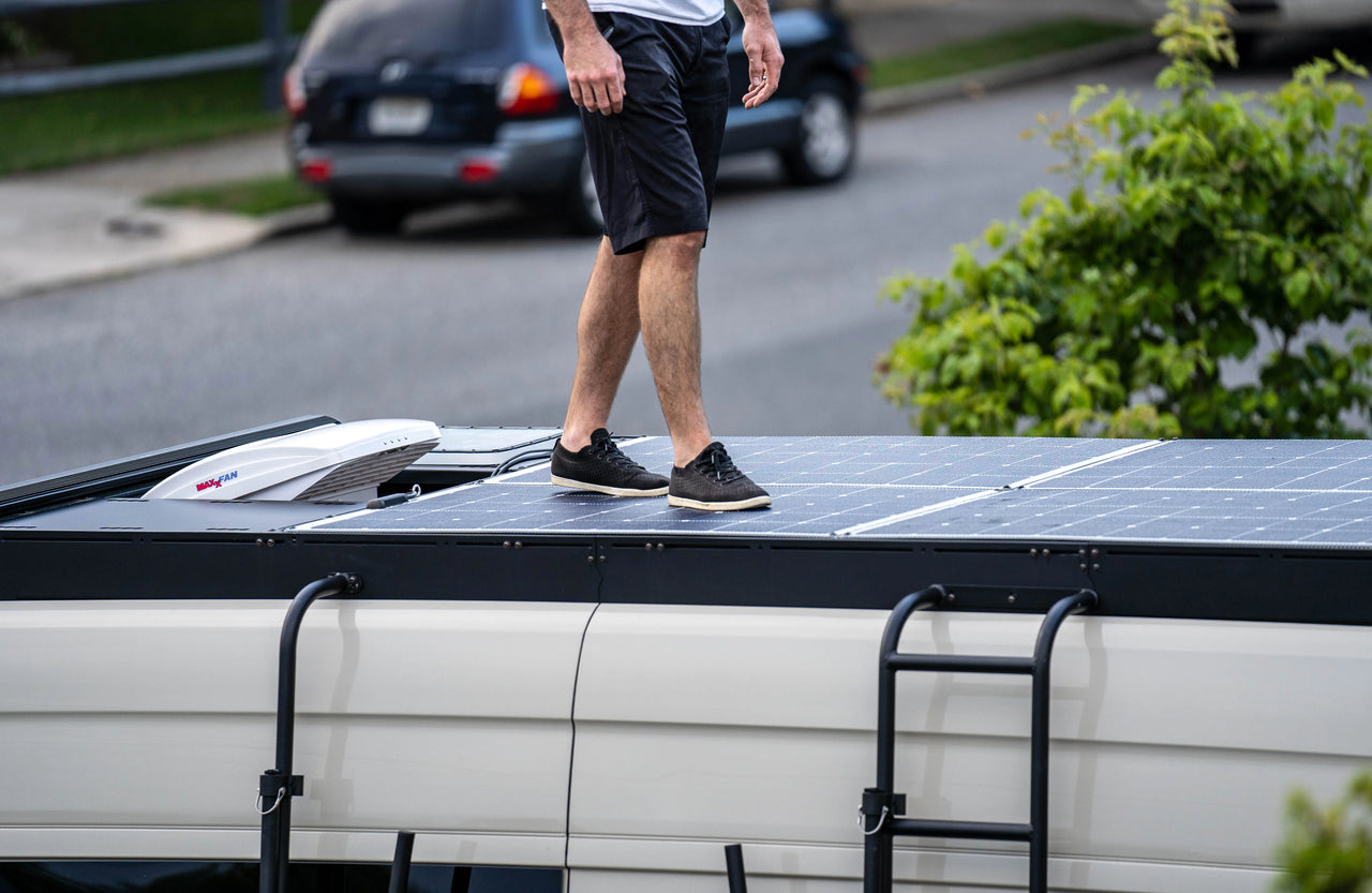165 Watt Walkable Semi-Rigid Solar Panel - Carbon Fiber Series - Sunpower A+ Grade 24.4% Efficient Cells