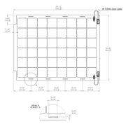 Military-Grade Walkable Solar Panel 170 Watt - Technical Drawing