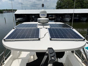 3 175 watt solar panels on boat roof