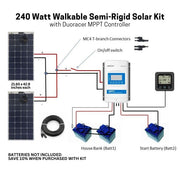 240W Walkable Semi-Rigid Solar Kit with Duoracer MPPT Controller