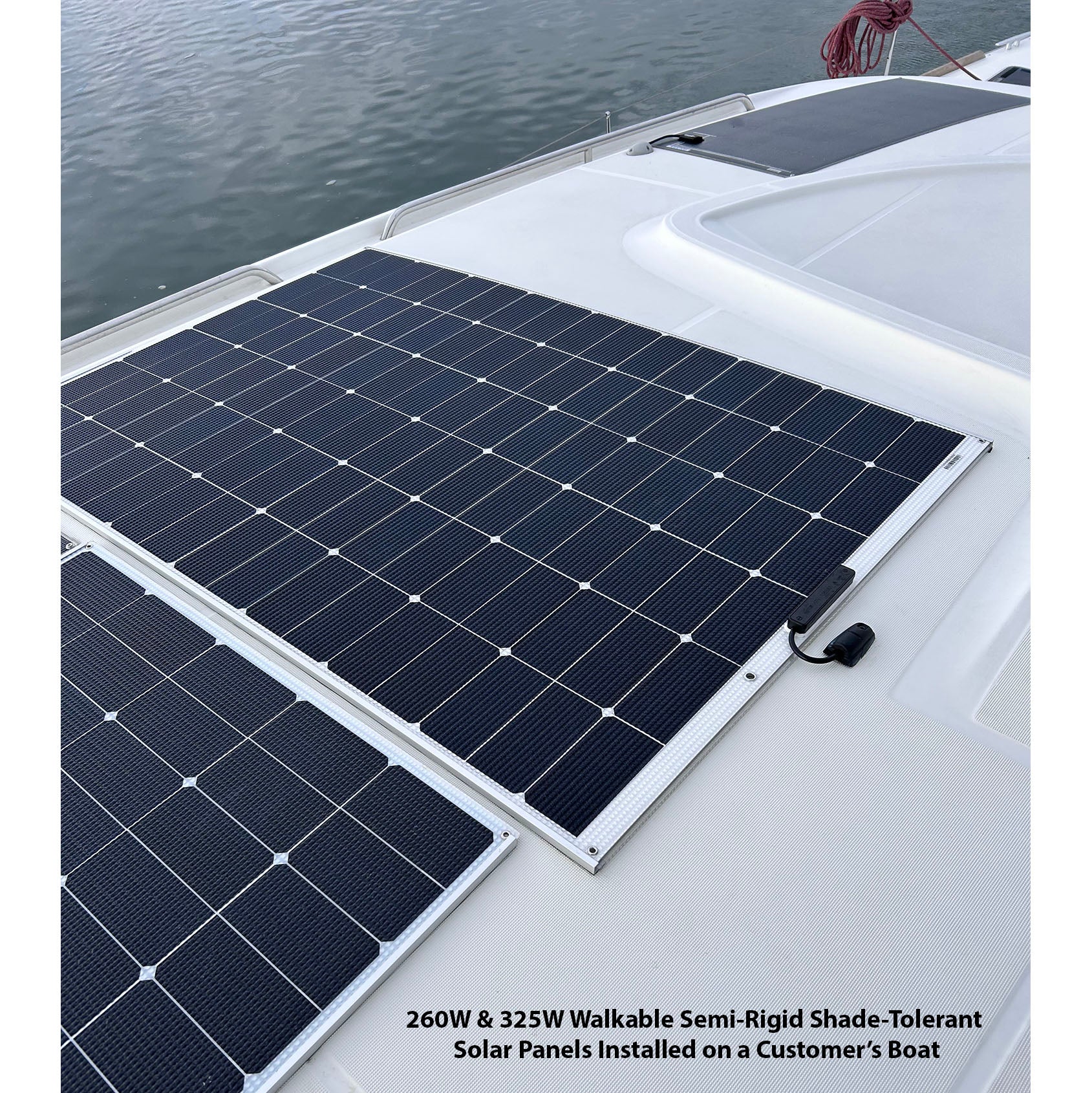 260 Watt Walkable Semi Rigid Shade Tolerant Solar Panel - Sunpower