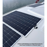 325W & 260W Walkable Semi-Rigid Shade-Tolerant Solar Panels Installed on a Customers Boat