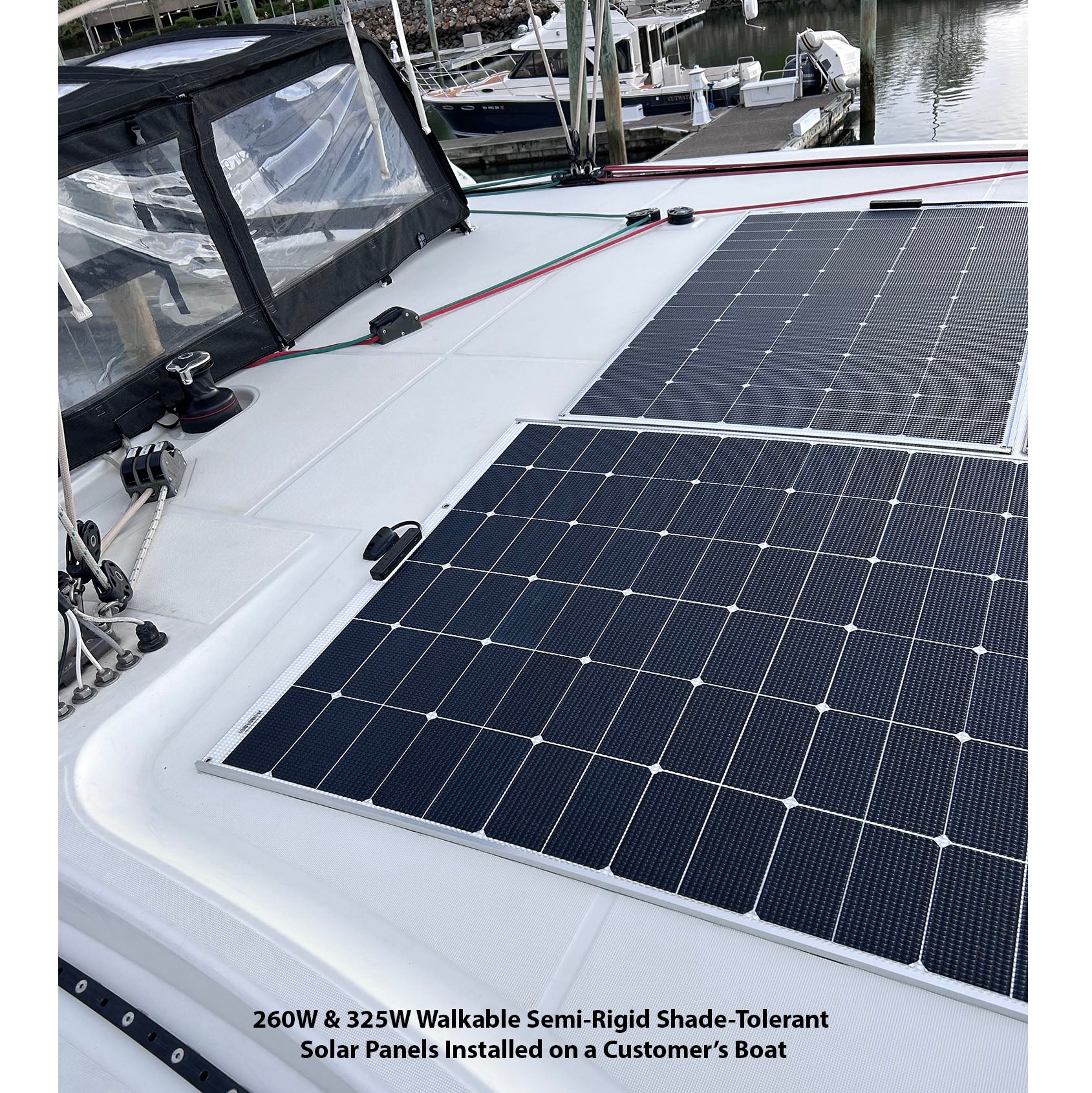 260 Watt Walkable Semi Rigid Shade Tolerant Solar Panel - Sunpower
