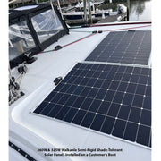 325W & 260W Walkable Semi-Rigid Shade-Tolerant Solar Panels Installed on a Customers Boat