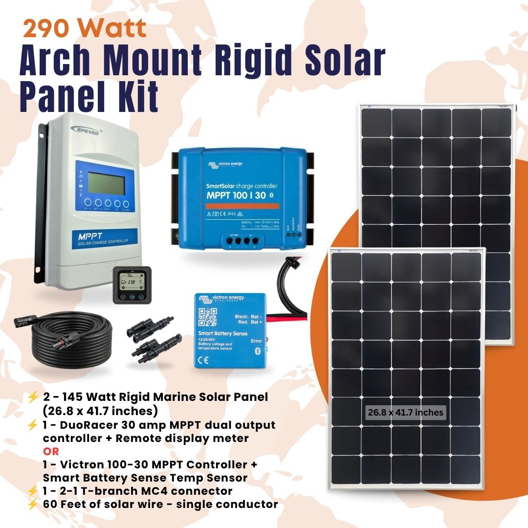 290W Rigid Marine Solar Kit