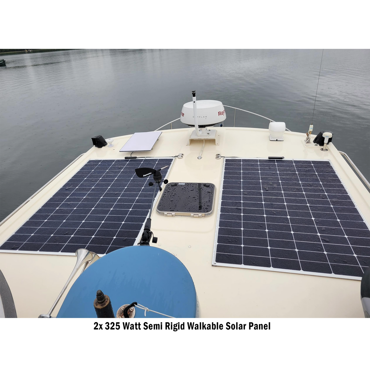 325W Walkable Solar Panel installed on a Nordic Tug Boat