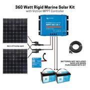 360W Rigid Marine Solar Kit with Victron SmartSolar MPPT Controller