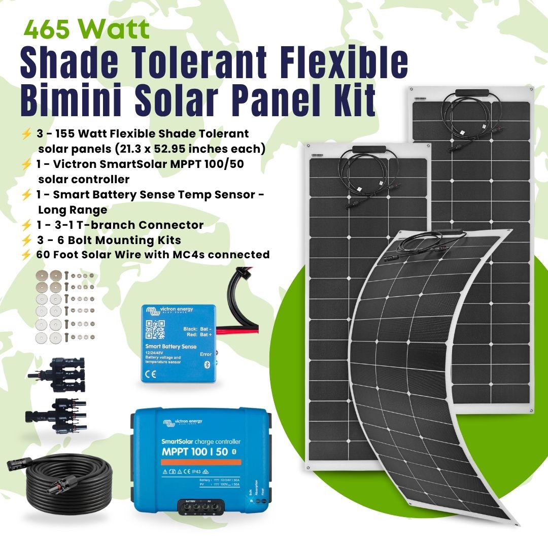 465 Watt Bimini Mount Flexible Solar Kit