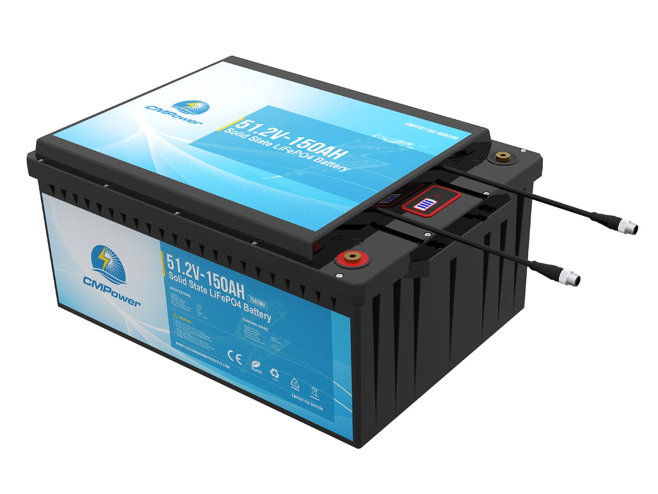 150 Ah 48 Volt 200 amp BMS (ePropulsion and others) - Semi Solid State LiFePO4 High Power Density Battery