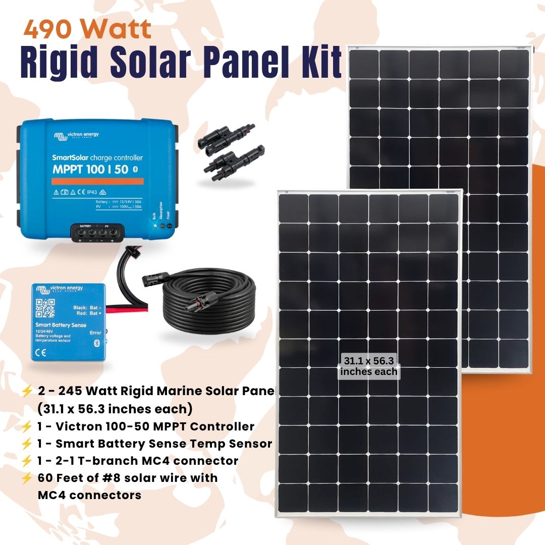 490 Watt Rigid Solar Panel Kit