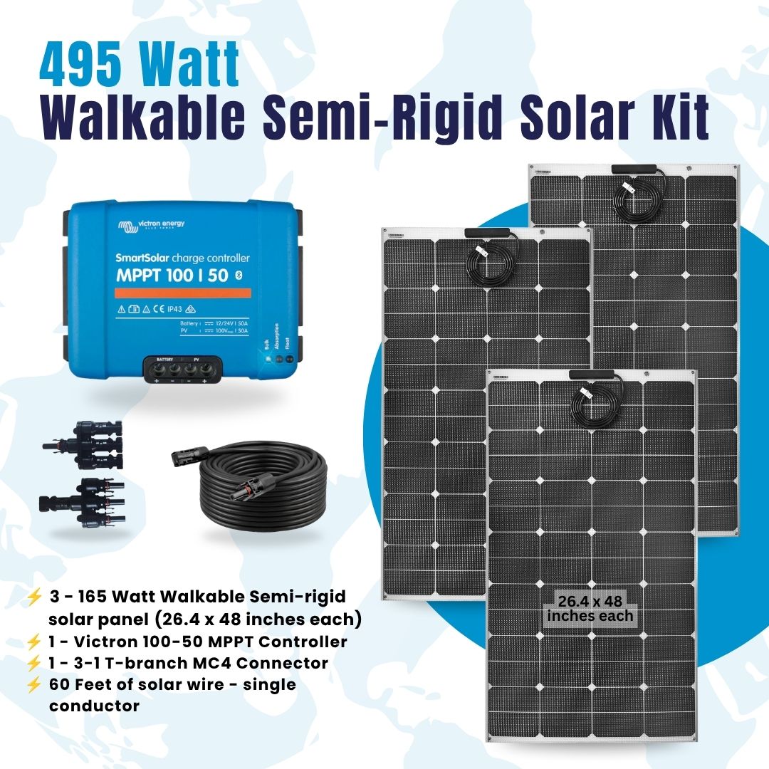 495W Walkable Semi-Rigid Solar Kit