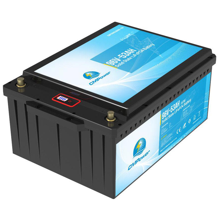 96 Volt 53 Ah 150 amp BMS - Semi Solid State LiFePO4 High Power Density Battery