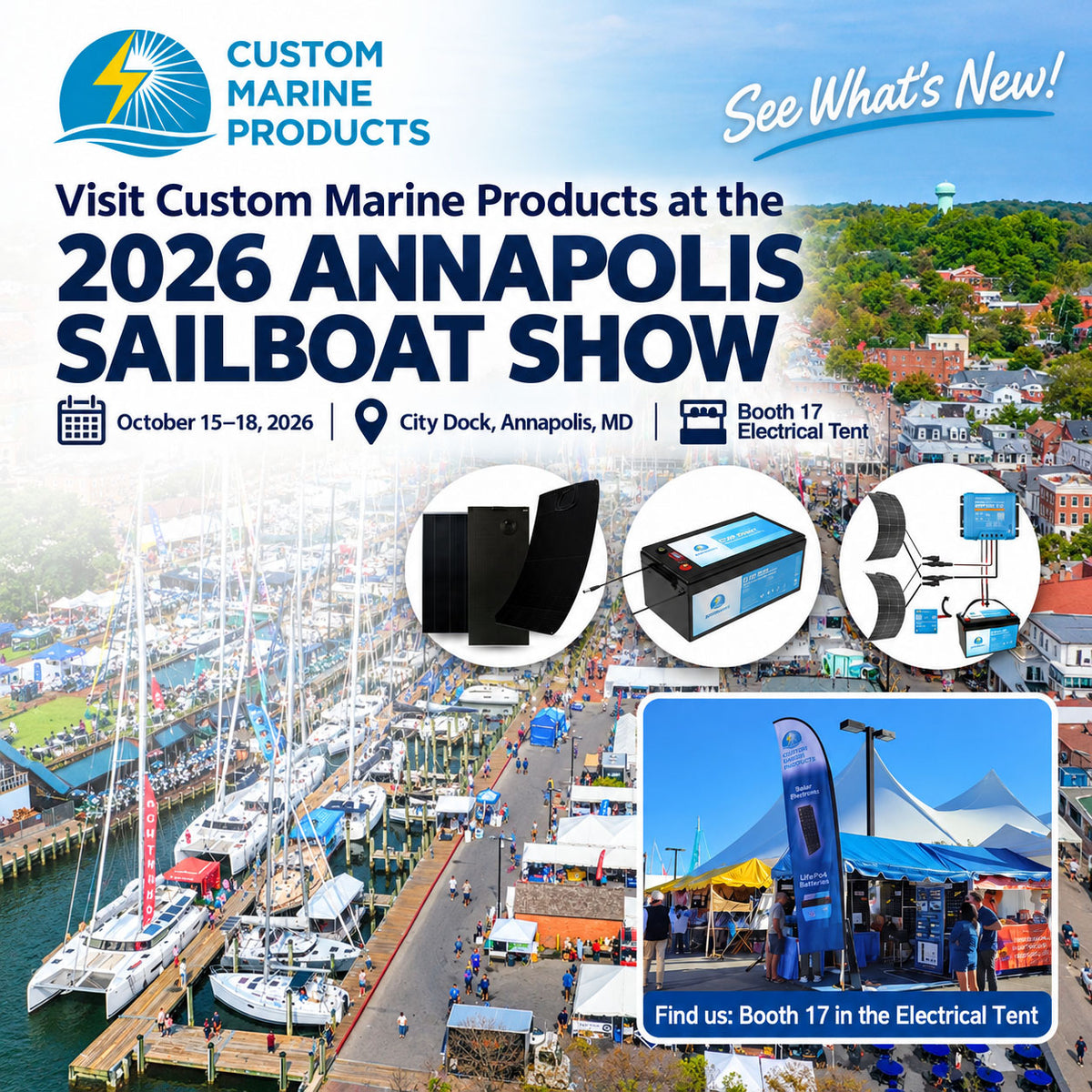 Visit Custom Marine Products at the 2026 Annapolis Sailboat Show