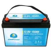 150 Ah 12 Volt 150 amp BMS - LiFePO4 High Power Density Battery w/replaceable BMS