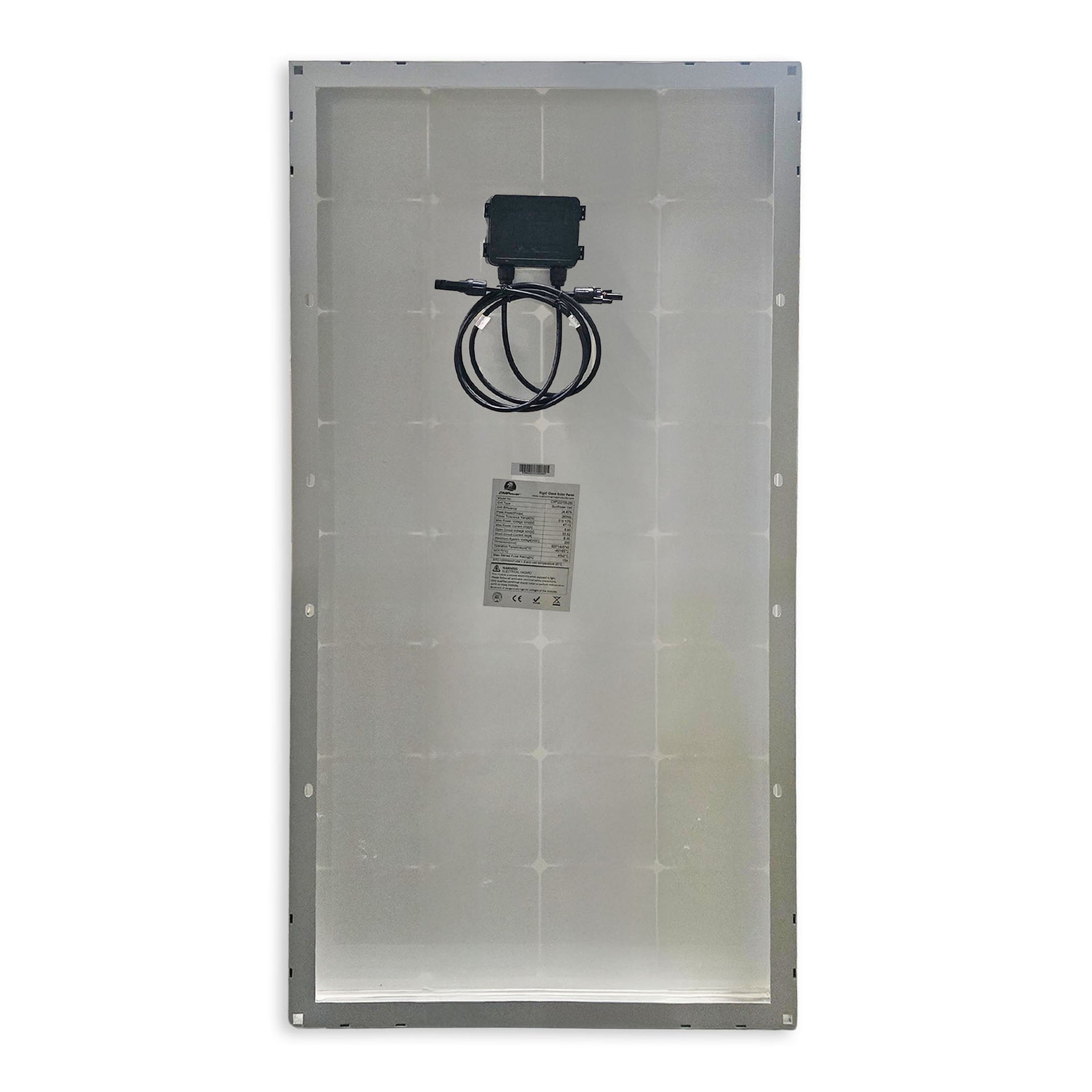 120 Watt Rigid Solar Panel - Back