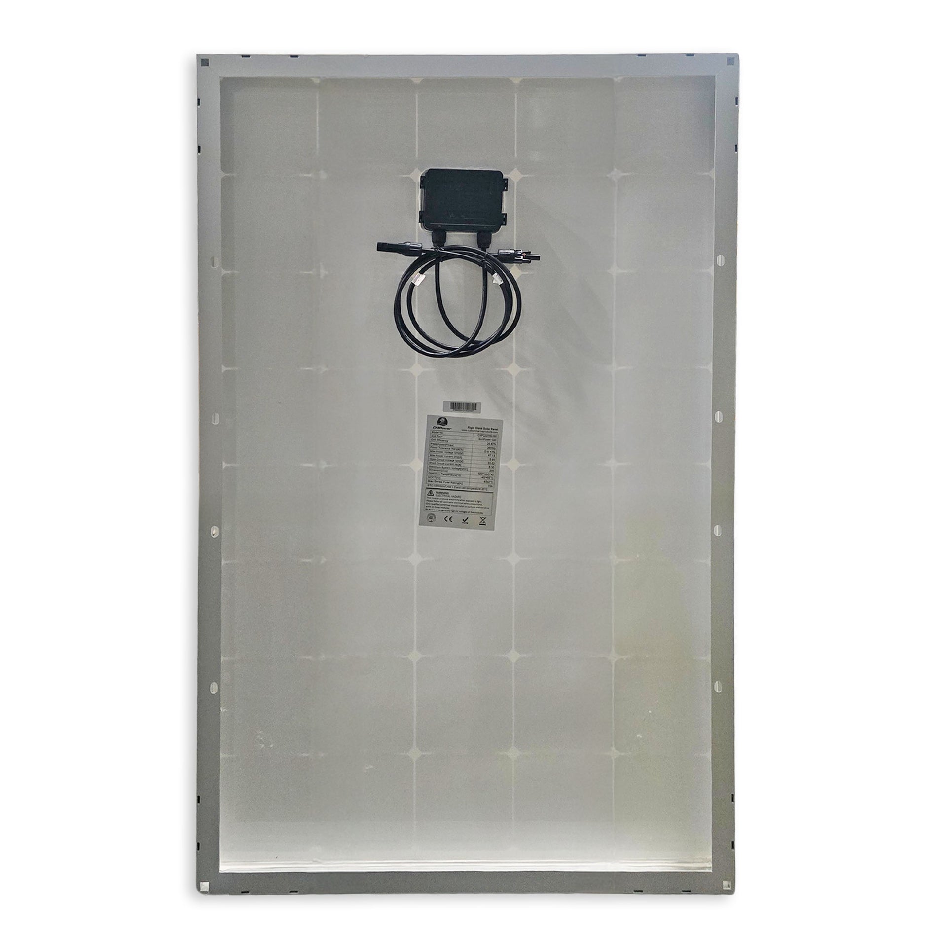 145 Watt Rigid Marine Solar Panel (back side)