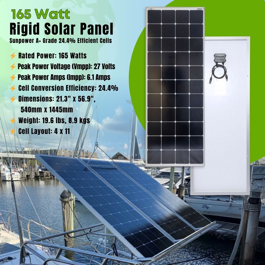 165 Watt Rigid Marine Solar Panels