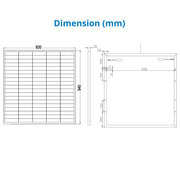210 Watt Rigid Bifacial Back Contact Solar Panels 27.4% efficient cells - dimension
