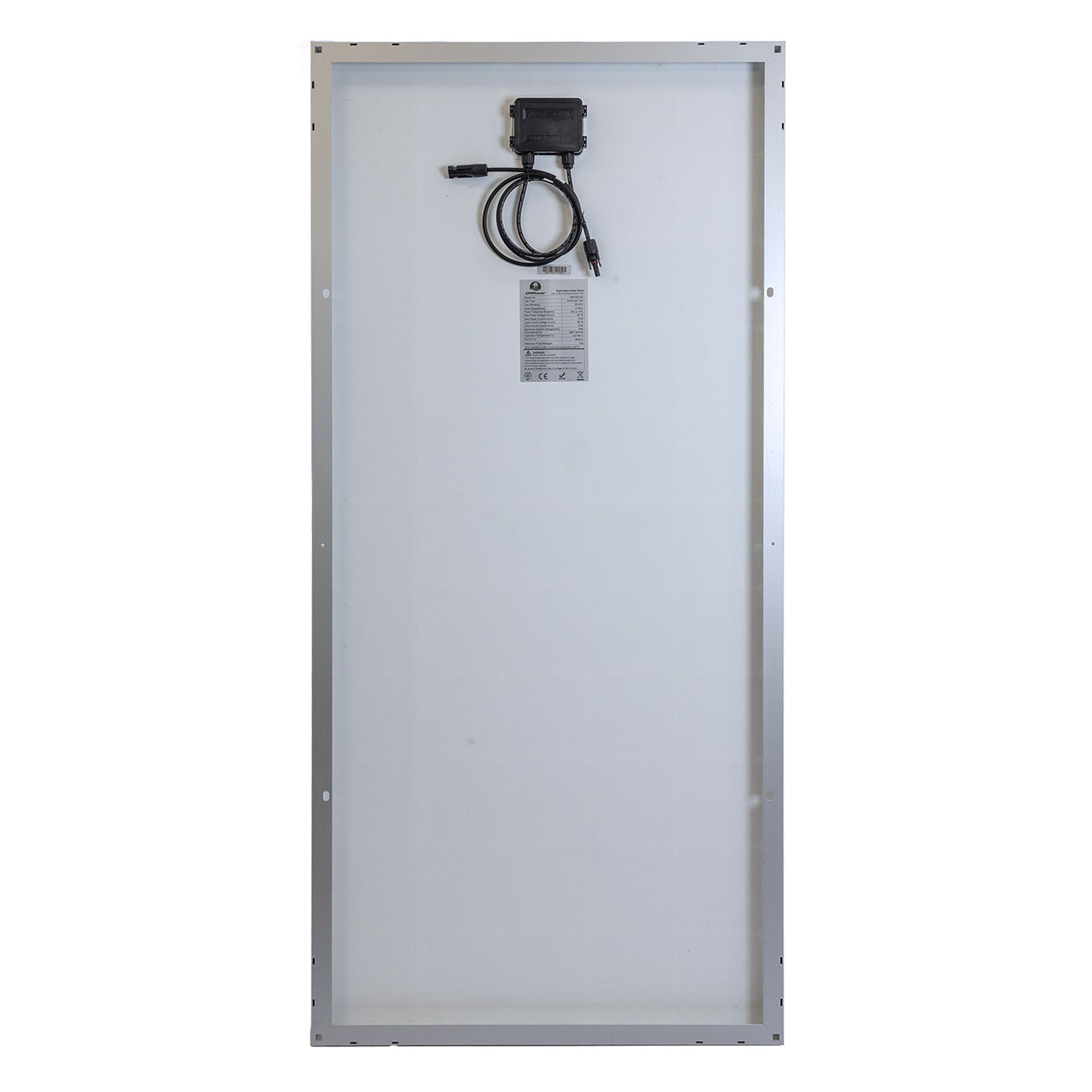 200 Watt Rigid Solar Panel - Back