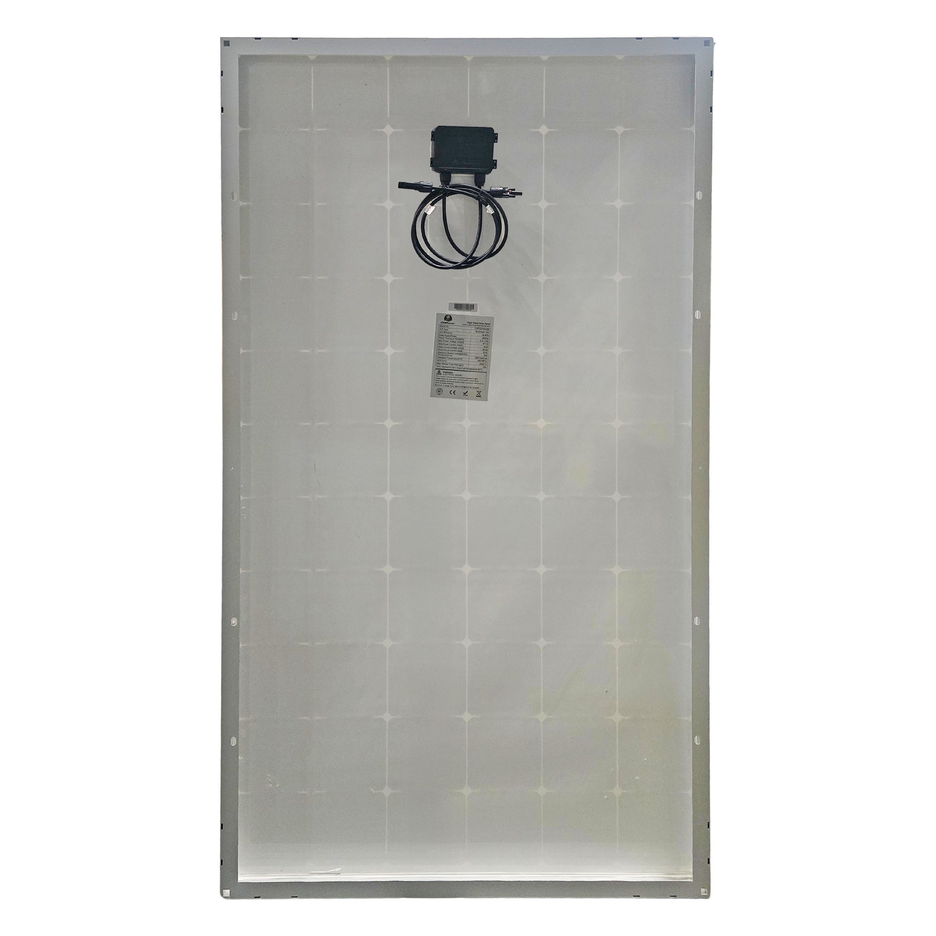 240 Watt Rigid Marine Solar Panel - Back View