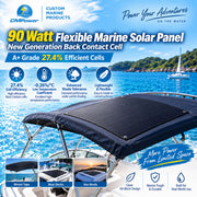 90 Watt Flexible Back Contact Solar Panels 27.4% efficient cells