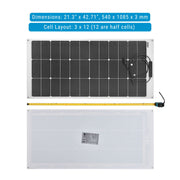 120 Watt Shade Tolerant Flexible Marine Solar Panel