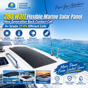 280 Watt Flexible Back Contact Solar Panels 27.4% efficient cells