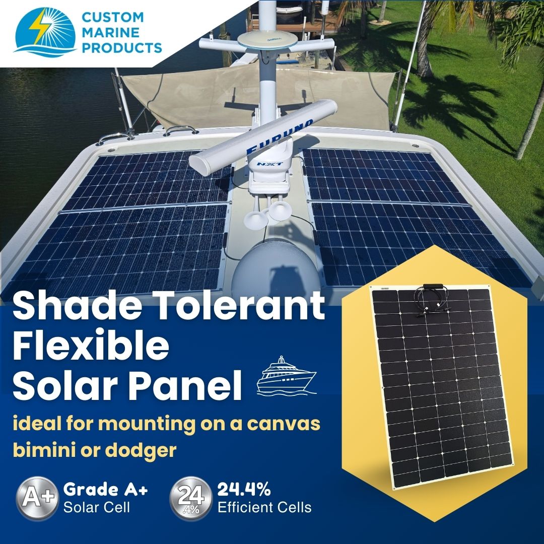 260 Watt Shade Tolerant Flexible Solar Panel - Sunpower A+ Grade 24.4% Efficient Cells