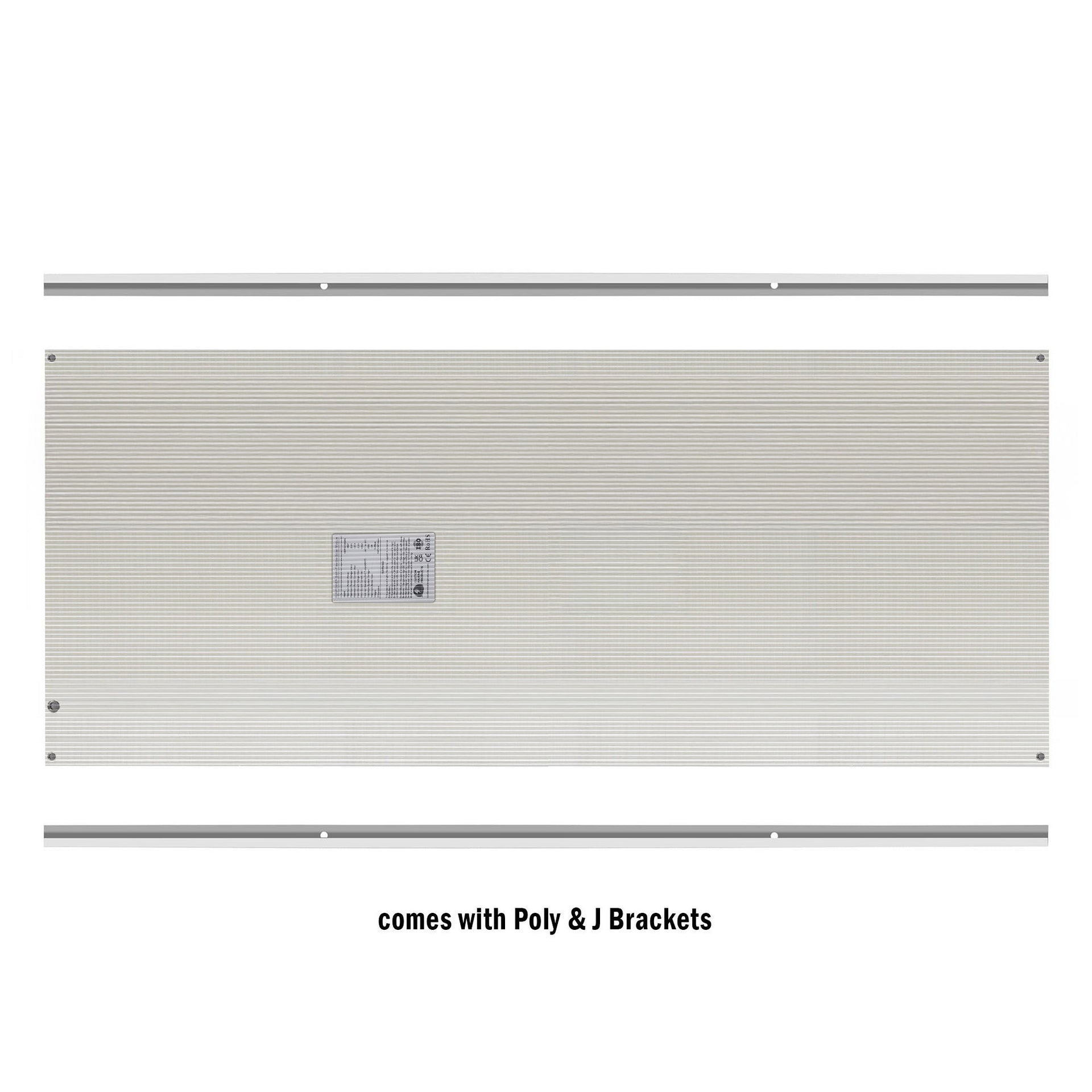65 Watt Walkable Solar Panel - Carbon Fiber Series - with Poly and J brackets