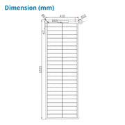 110 Watt Walkable Back Contact Solar Panels 27.4% efficient cells - dimension