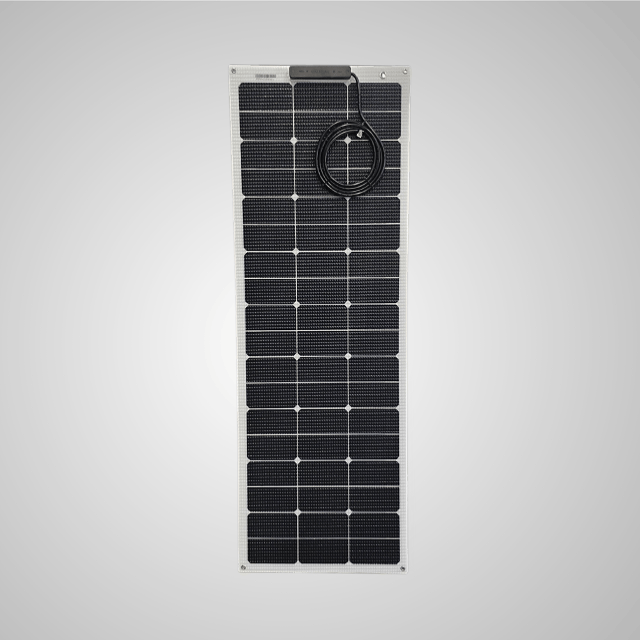 100 Watt Semi Rigid Walkable Marine Solar Panels 360 degrees view