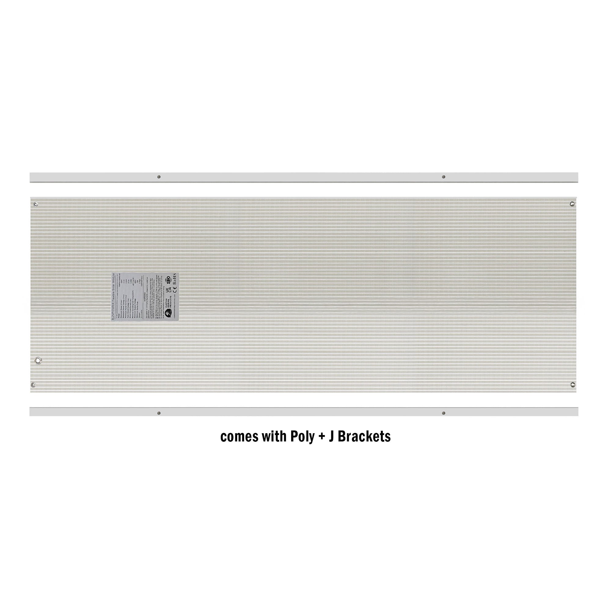 100 Watt Walkable Semi Rigid Solar Panel - Carbon Fiber | Custom