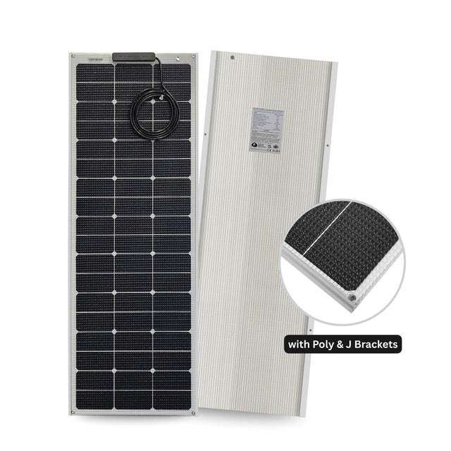 100 Watt Walkable Semi Rigid Solar Panel - Carbon Fiber | Custom Marine ...