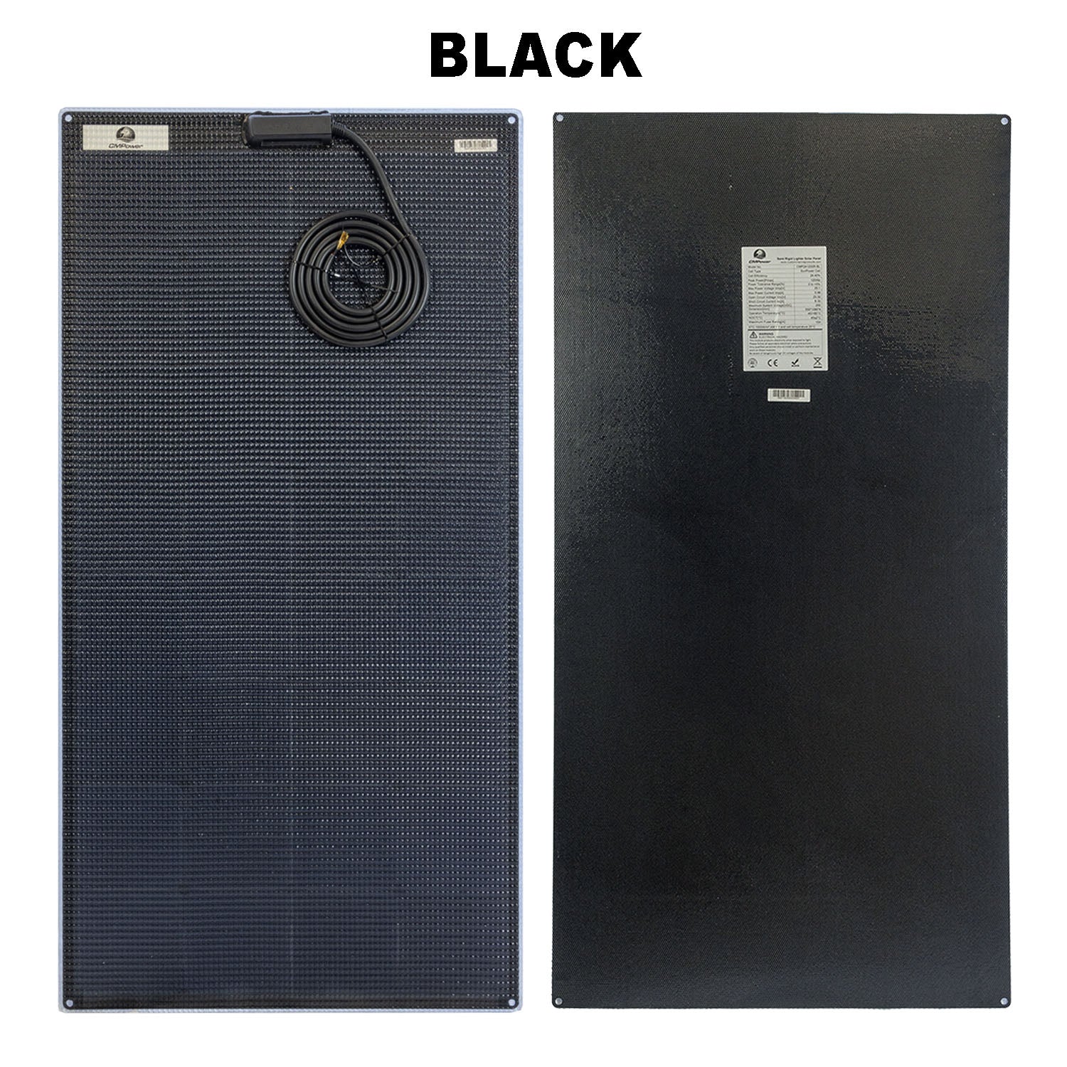 115 Watt Walkable Semi Rigid Solar Panels - black background