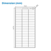 135 Watt Walkable Back Contact Solar Panels 27.4% efficient cells - dimension