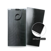 135 Watt Walkable Back Contact Solar Panels 27.4% efficient cells with twinwall polycarbonate backing and J mounting brackets