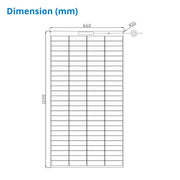 195 Watt Walkable Back Contact Solar Panels 27.4% efficient cells - dimension