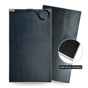 195 Watt Walkable Back Contact Solar Panels 27.4% efficient cells with twinwall polycarbonate backing and J mounting brackets